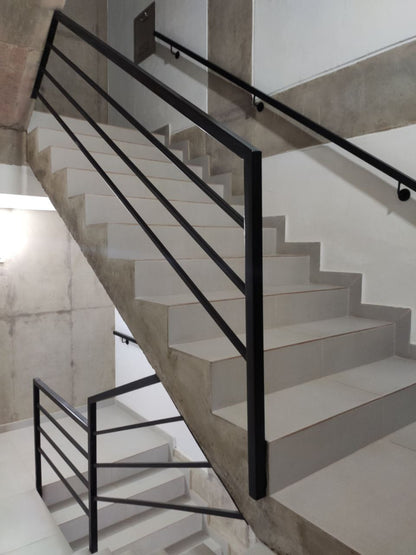 Building staircase cleaning service in Copenhagen by Home Clean CPH - Professional handrail and step cleaning.