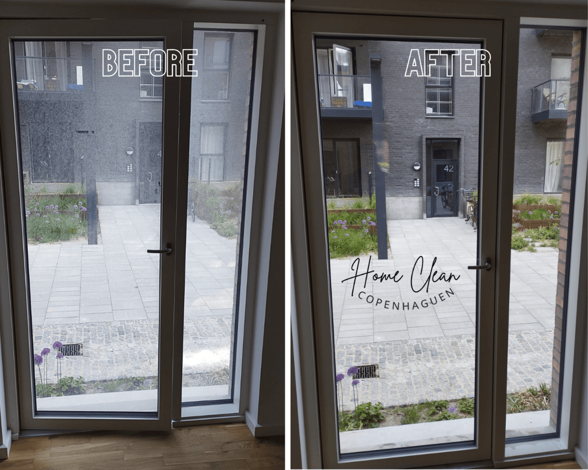 Before and after professional window cleaning service by Home Clean CPH in Copenhagen, showcasing spotless glass and improved visibility."

Copia y pega estos datos en los campos correspondientes. ¡Avísame si necesitas algo más! 